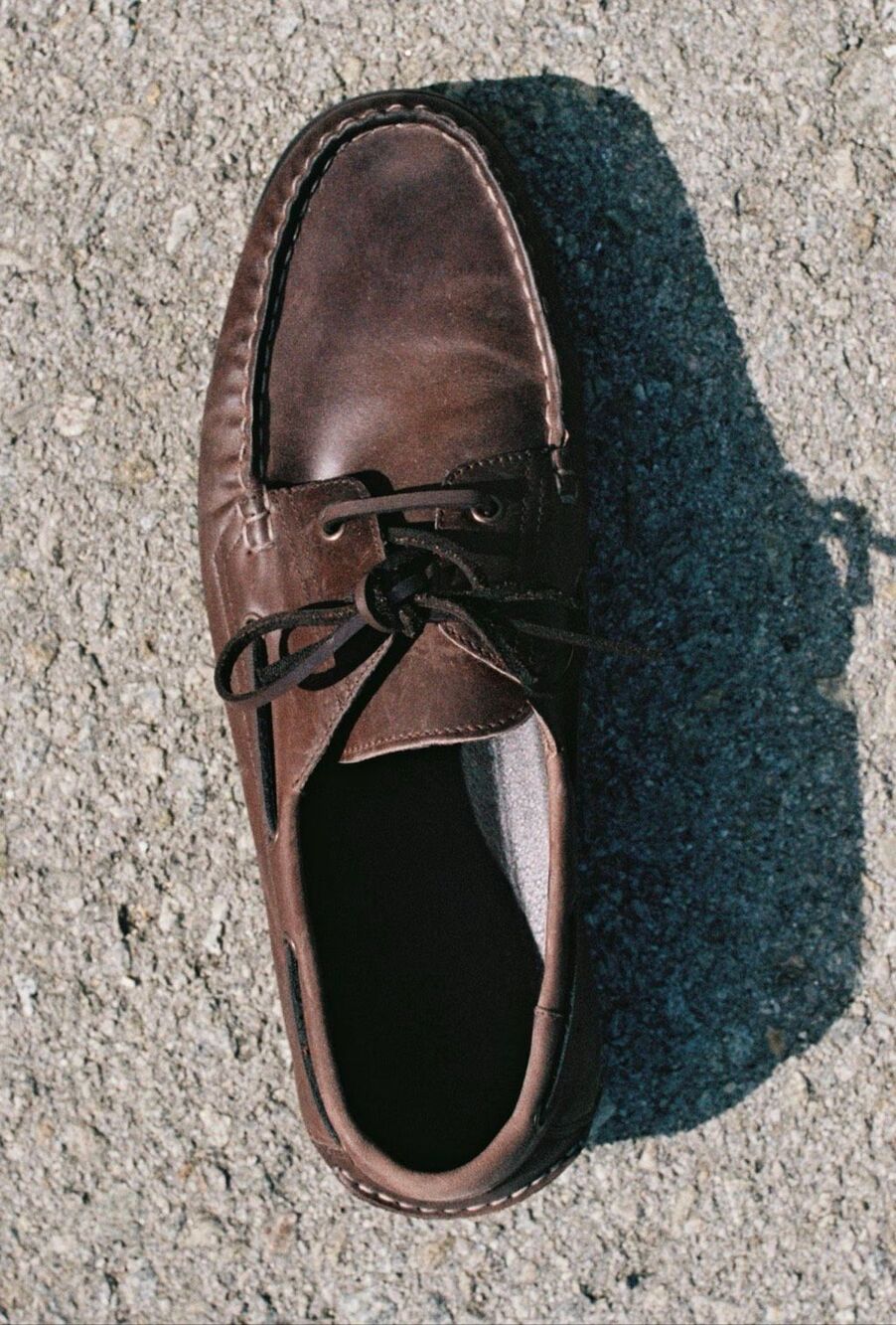 MNG by Mango Mens Leather Nautical Shoes Brown Distressed Lace Up EU 44 NWT